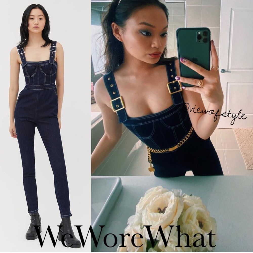 WeWoreWhat corset denim Overall - Picture 3 of 11